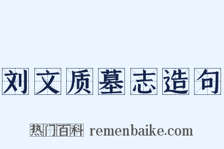 刘文质墓志造句是什么意思的图片